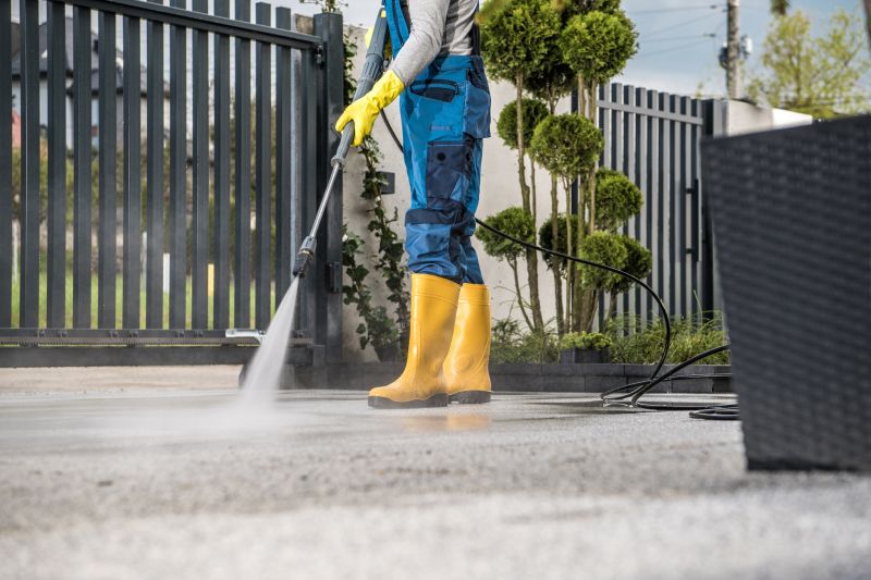 Power Washing a Driveway