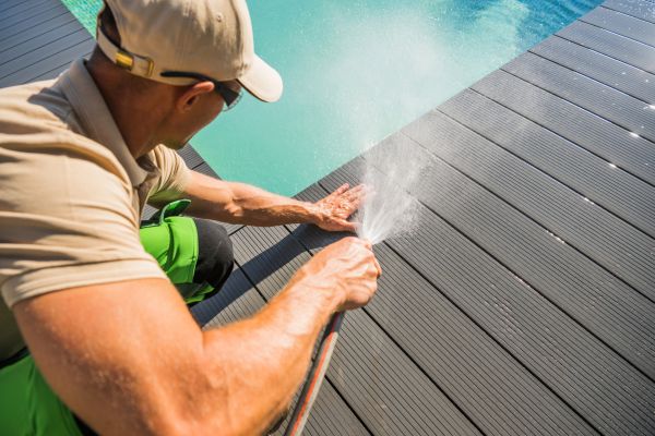 Pool Area Power Washing in Elmhurst